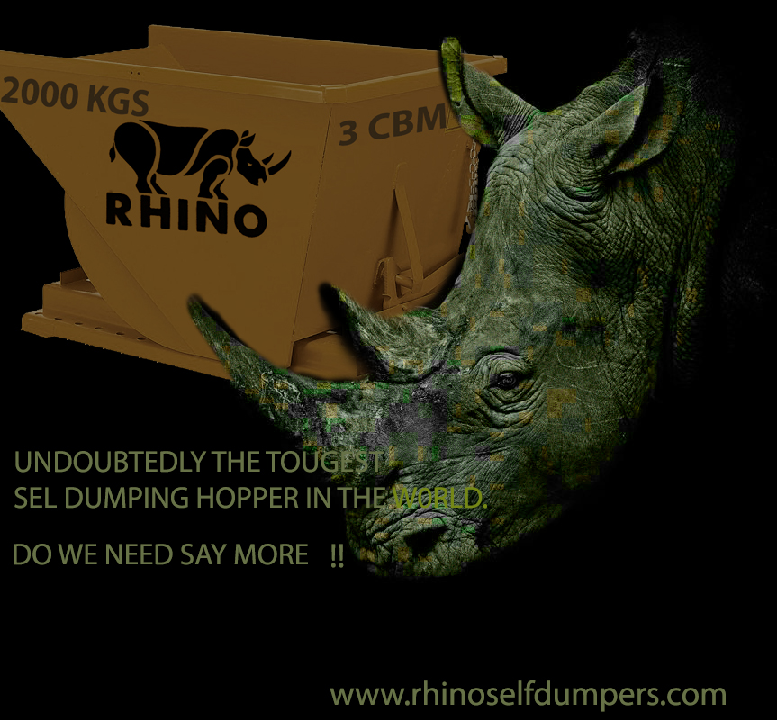 RHINO SELF DUMPING HOPPERS IN WHOLESALE PRICES IN HAMILTON, ON , CANADA iv-SELF DUMPING HOPPER-3 CBM- TOUGH-RHINO